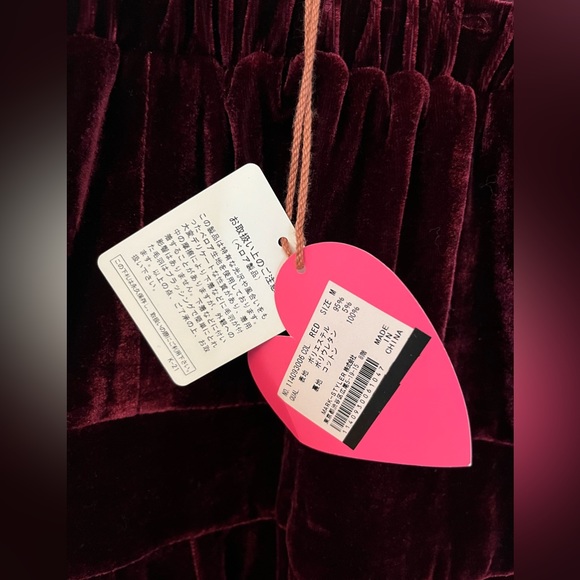 NWT Dazzlin Red Velvet Cute and Sexy Mini Dress (Japan Brand) - Picture 3 of 4